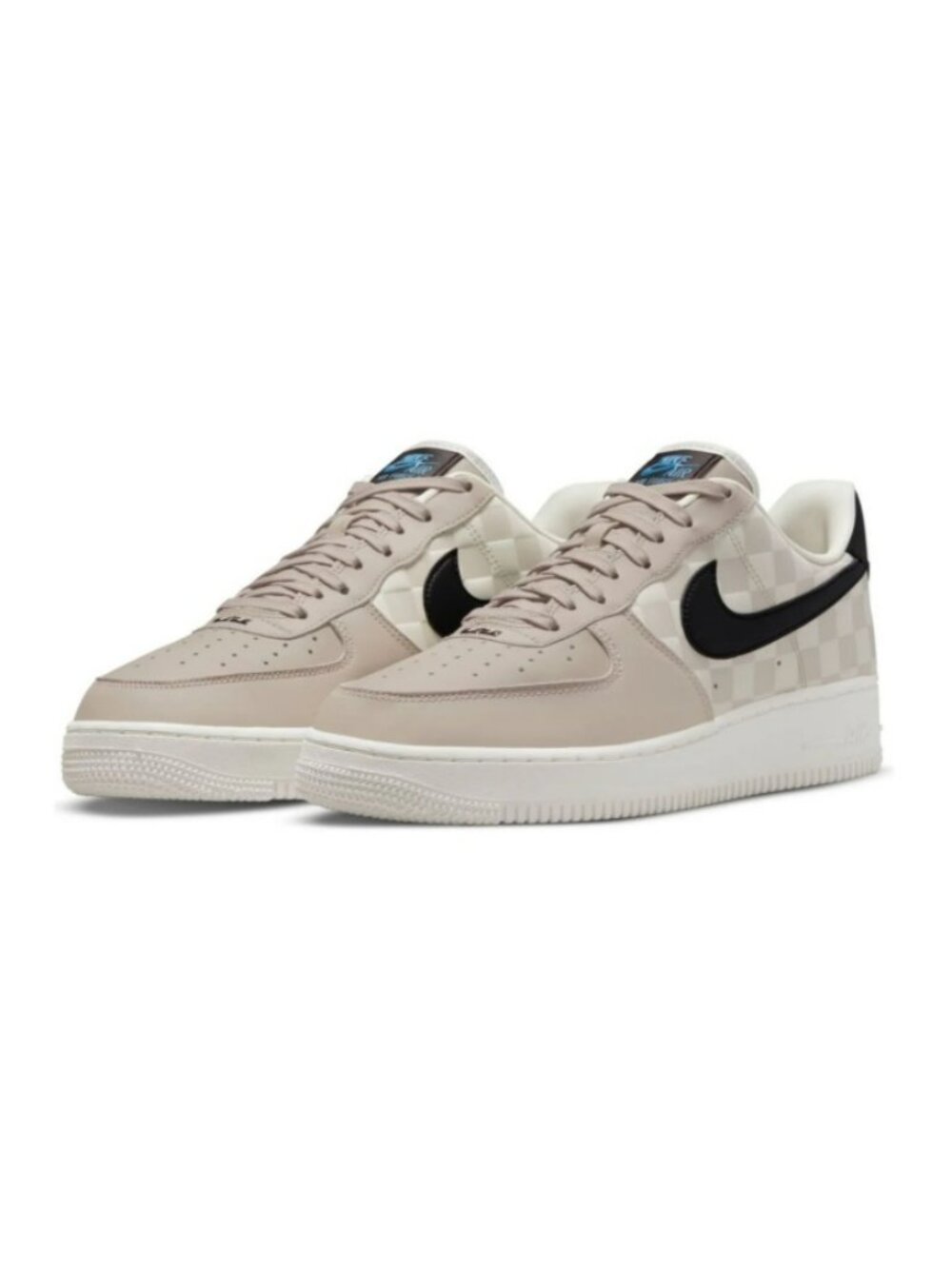 Nike Air Force 1 QS Lebron Strive For Greatness Beige Checker Men's 9.5